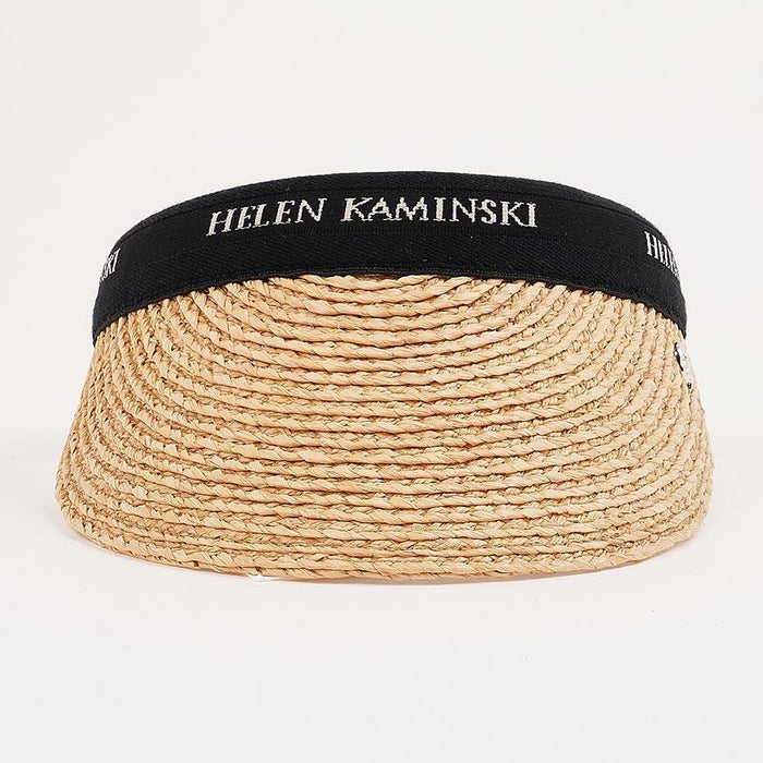 HELEN KAMINSKI Natural Visor Cap Women Bianca 8 Black Logo