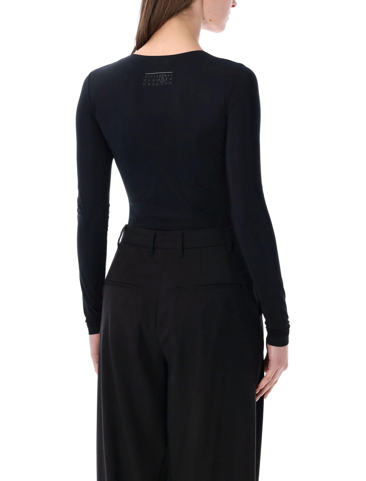 Maison Margiela Black Long Sleeve Cotton T-Shirt