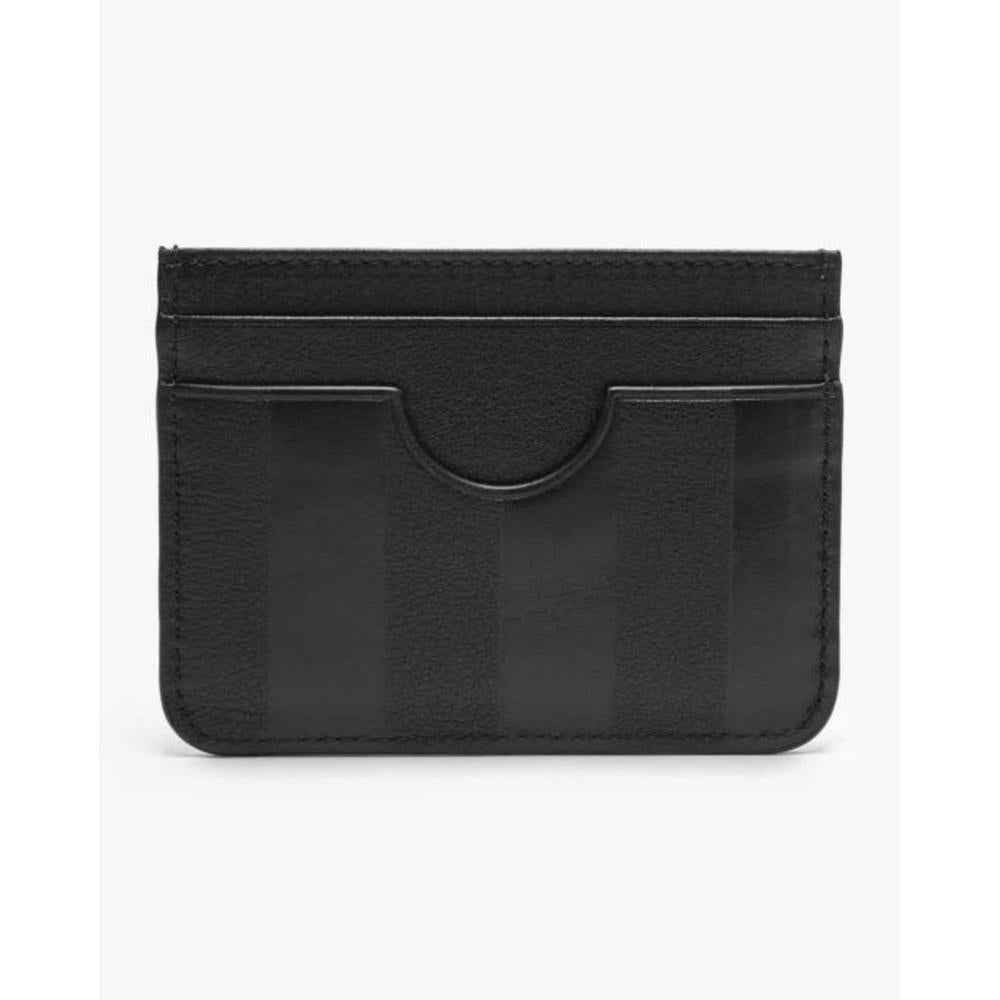 AMI Leather Card Holder Wallet Black Unisex