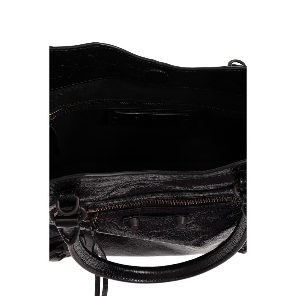 BALENCIAGA Le City Black Leather Tote Bag