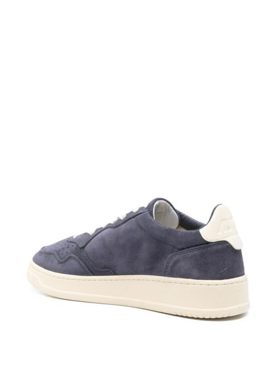 AUTRY Navy Leather Low-Top Sneakers