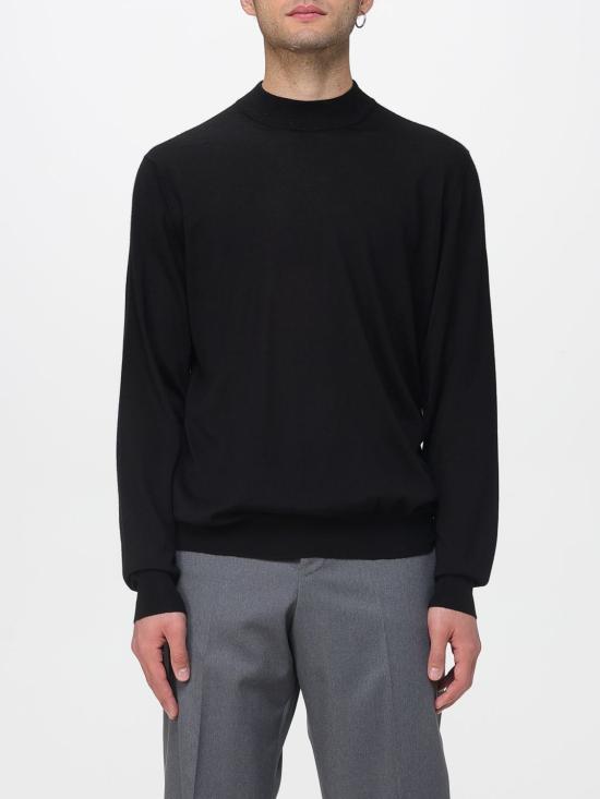 LARDINI Men’s Wool Turtleneck Sweater CNLMML432 CN65020 999 BLACK DOM