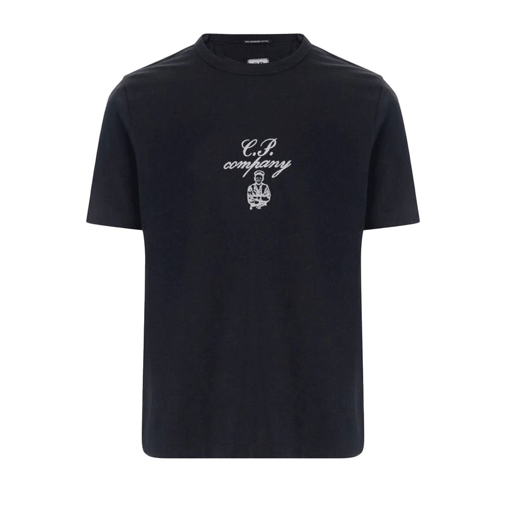 CP Company Navy Short Sleeve Embroidered Men’s T-Shirt 18CMTS109A
