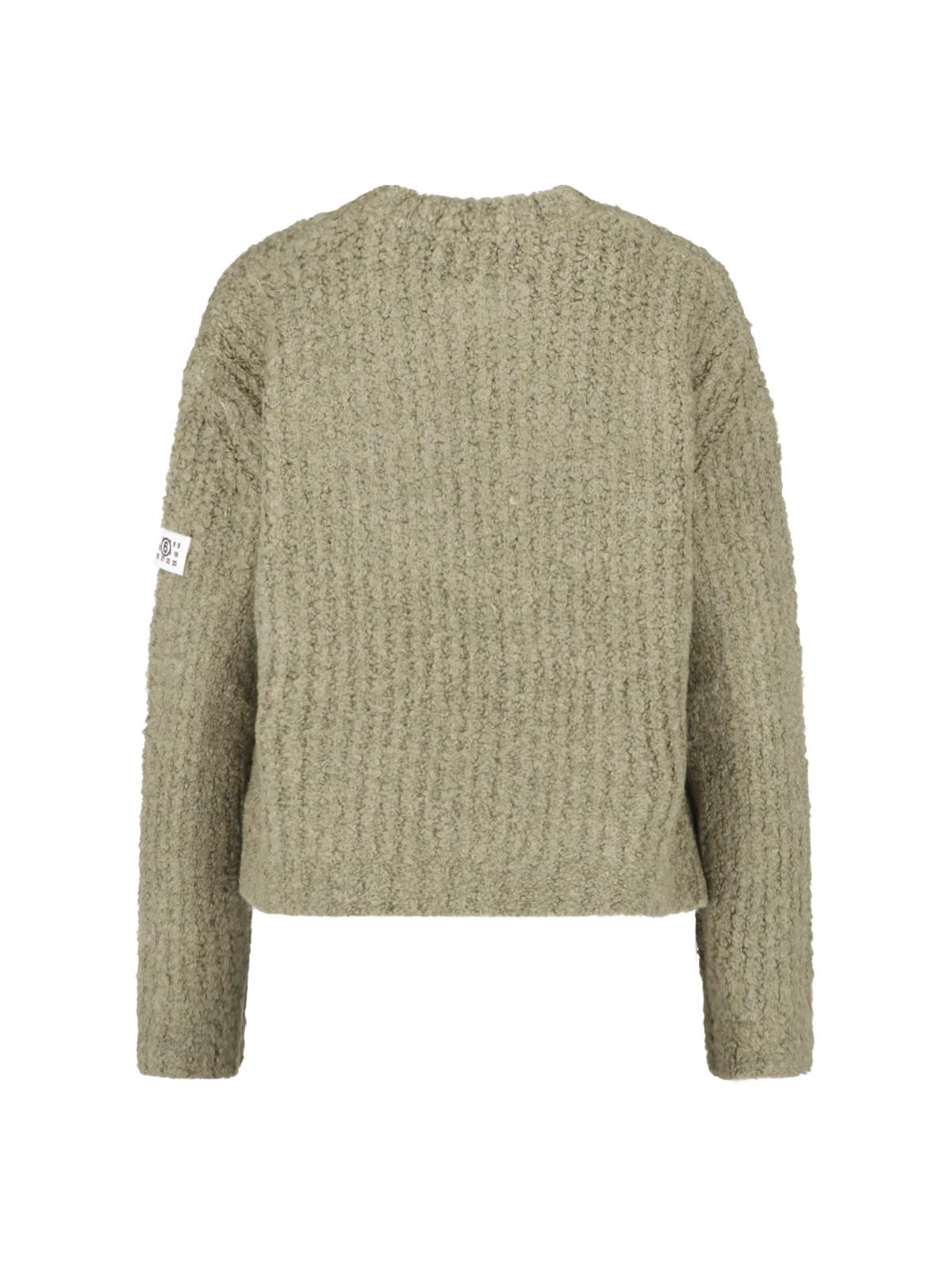 Maison Margiela Wool Blend Crewneck Knit Sweater