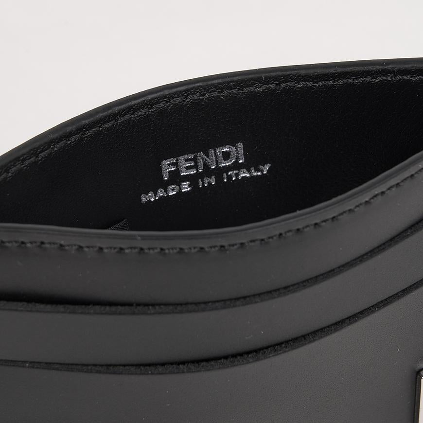 FENDI Men’s FF Squared Leather Card Holder Wallet 7M0371 AAIW FOGXN