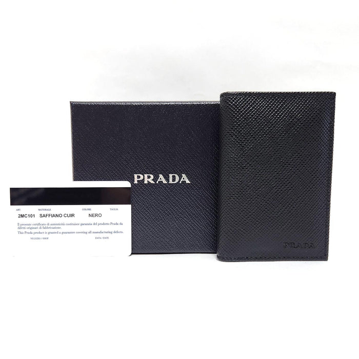 PRADA Leather Card Holder Wallet Unisex 2MC101 NERO