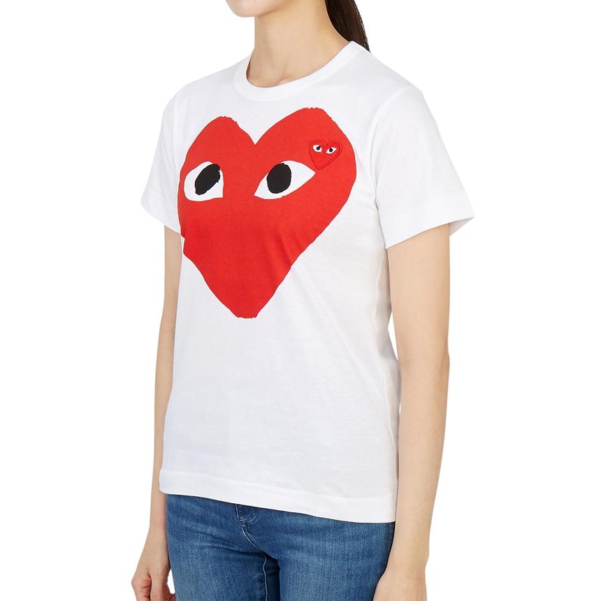 Comme des Garcons Red Heart Patch Short Sleeve T-Shirt Unisex AZ T025 051 1