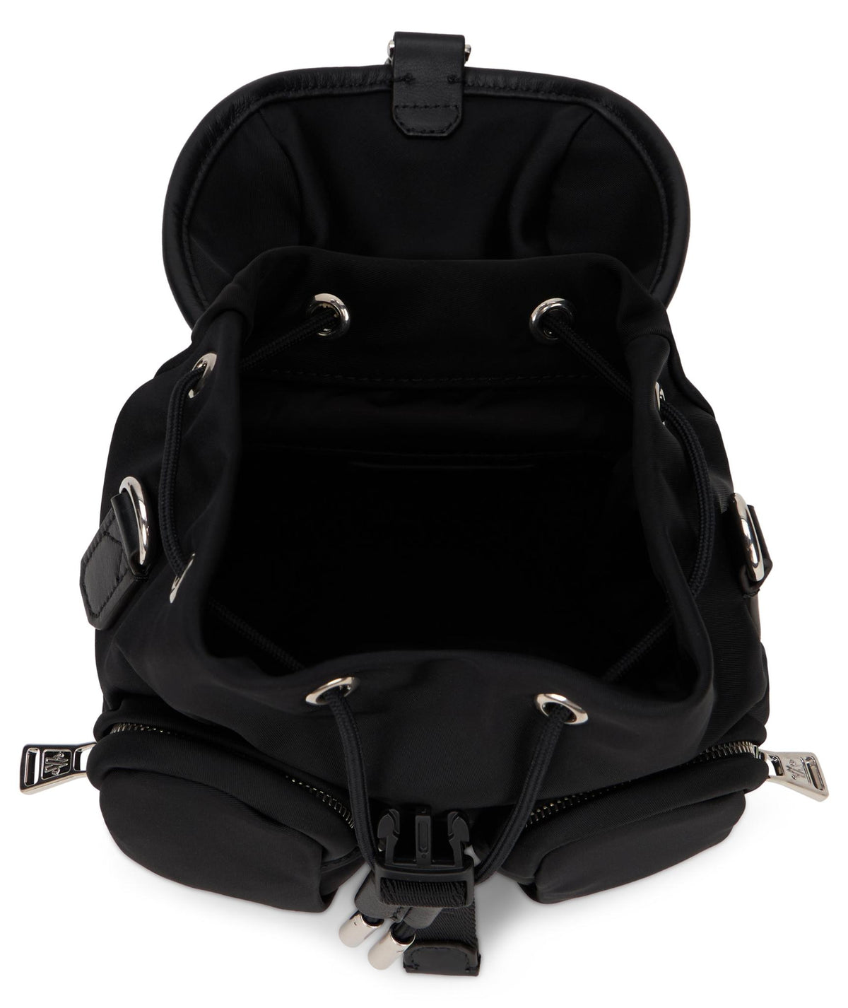 Moncler Black Leather Quilted Shoulder Bag