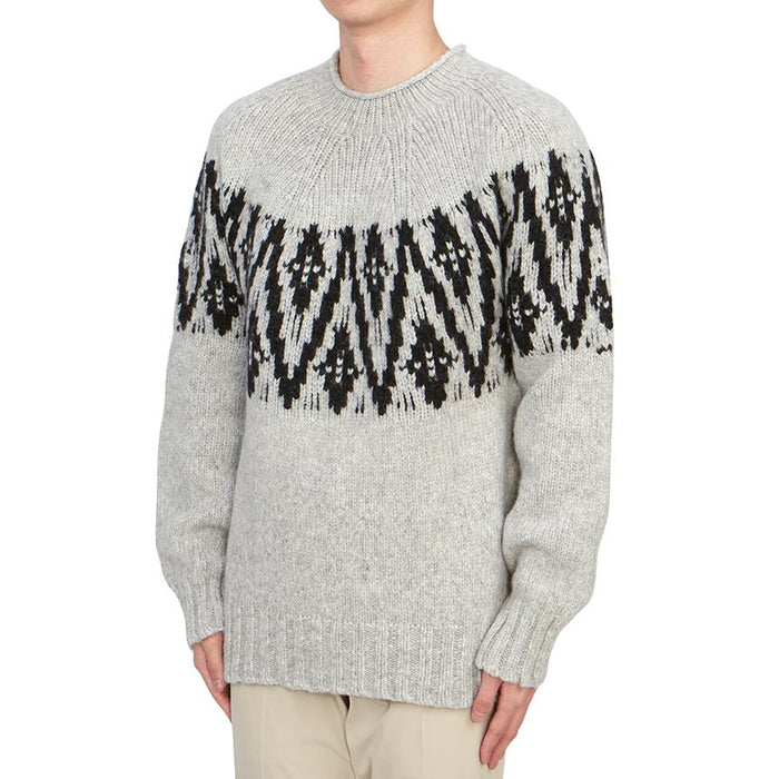 LARDINI Men’s Round Neck Knit Sweater