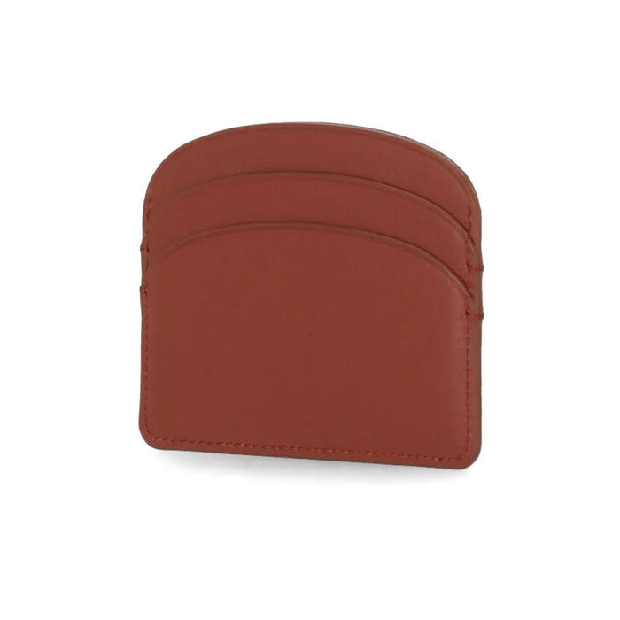 A.P.C. Demi-Lune Logo Half Moon Leather Card Holder Wallet