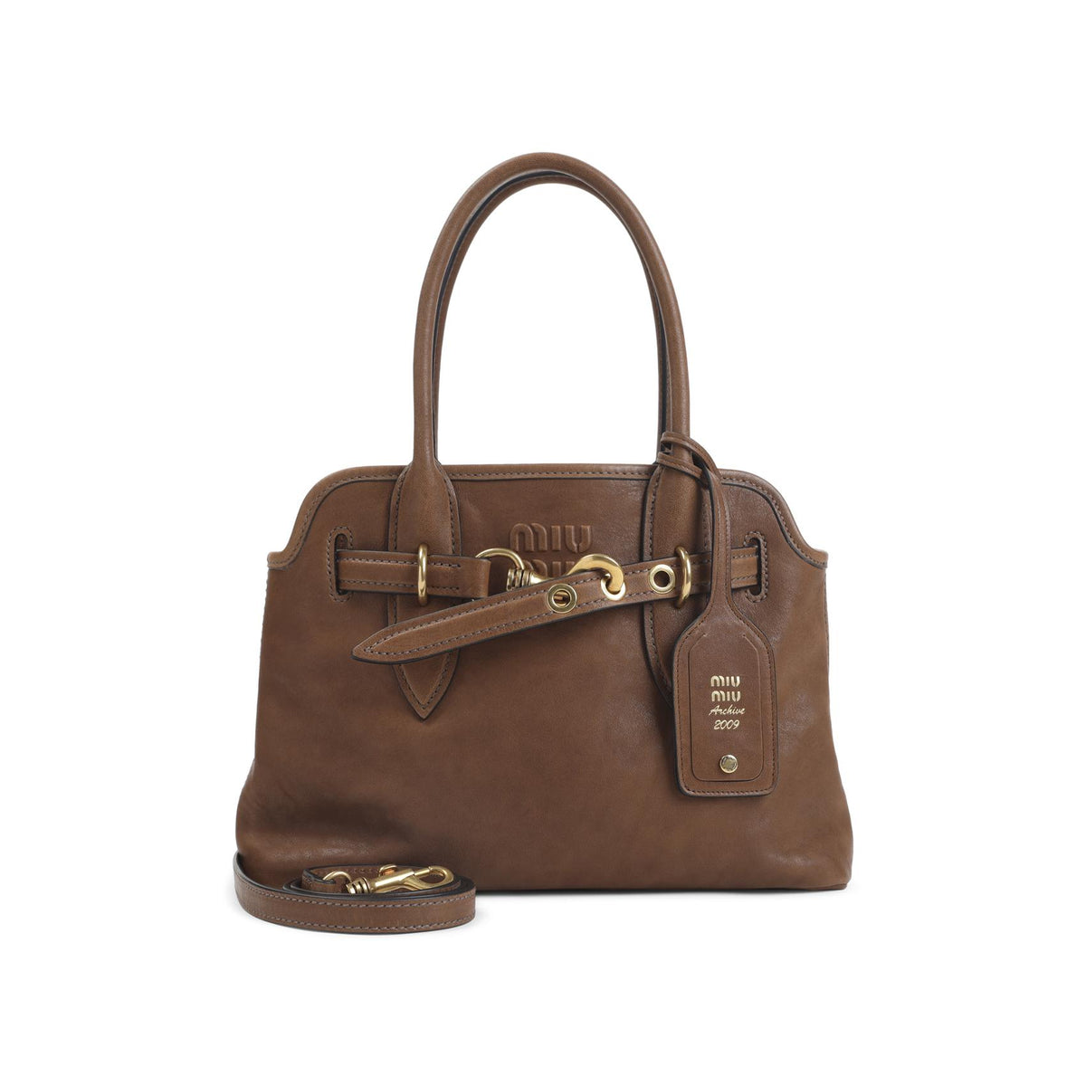 Miu Miu Blue Leather Shoulder Bag