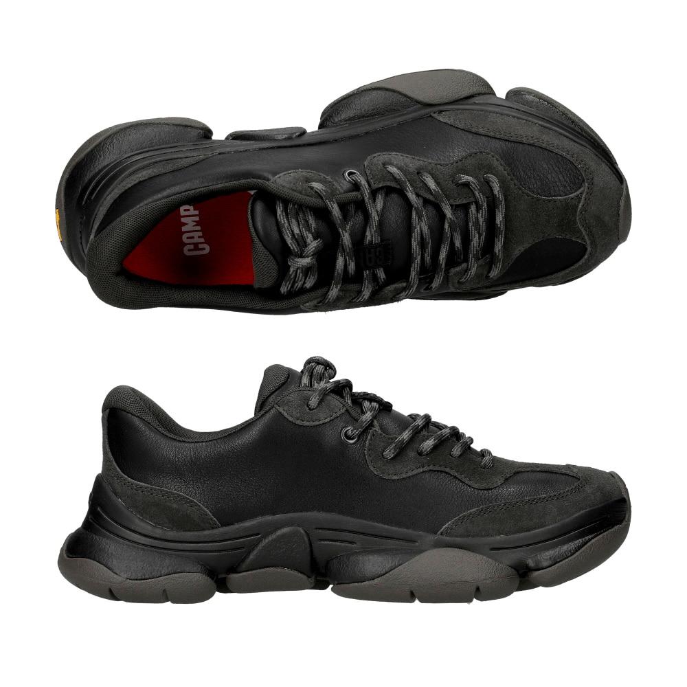 Camper Black Leather Karst 2 Low-Top Sneakers for Men K101068 001
