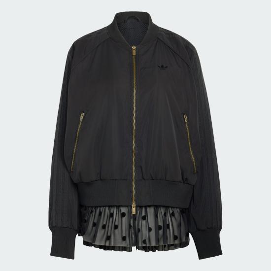 Adidas Women’s Bomber Jacket Black Zip-Up Lightweight Outerwear