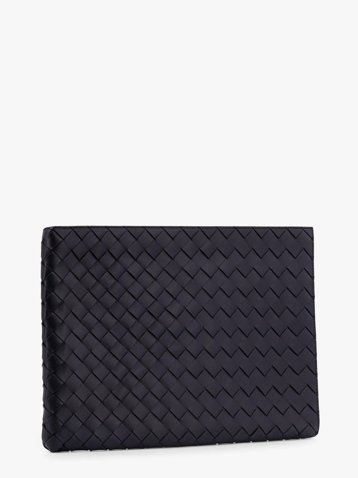 Bottega Veneta Intrecciato Leather Long Wallet Gray Men’s