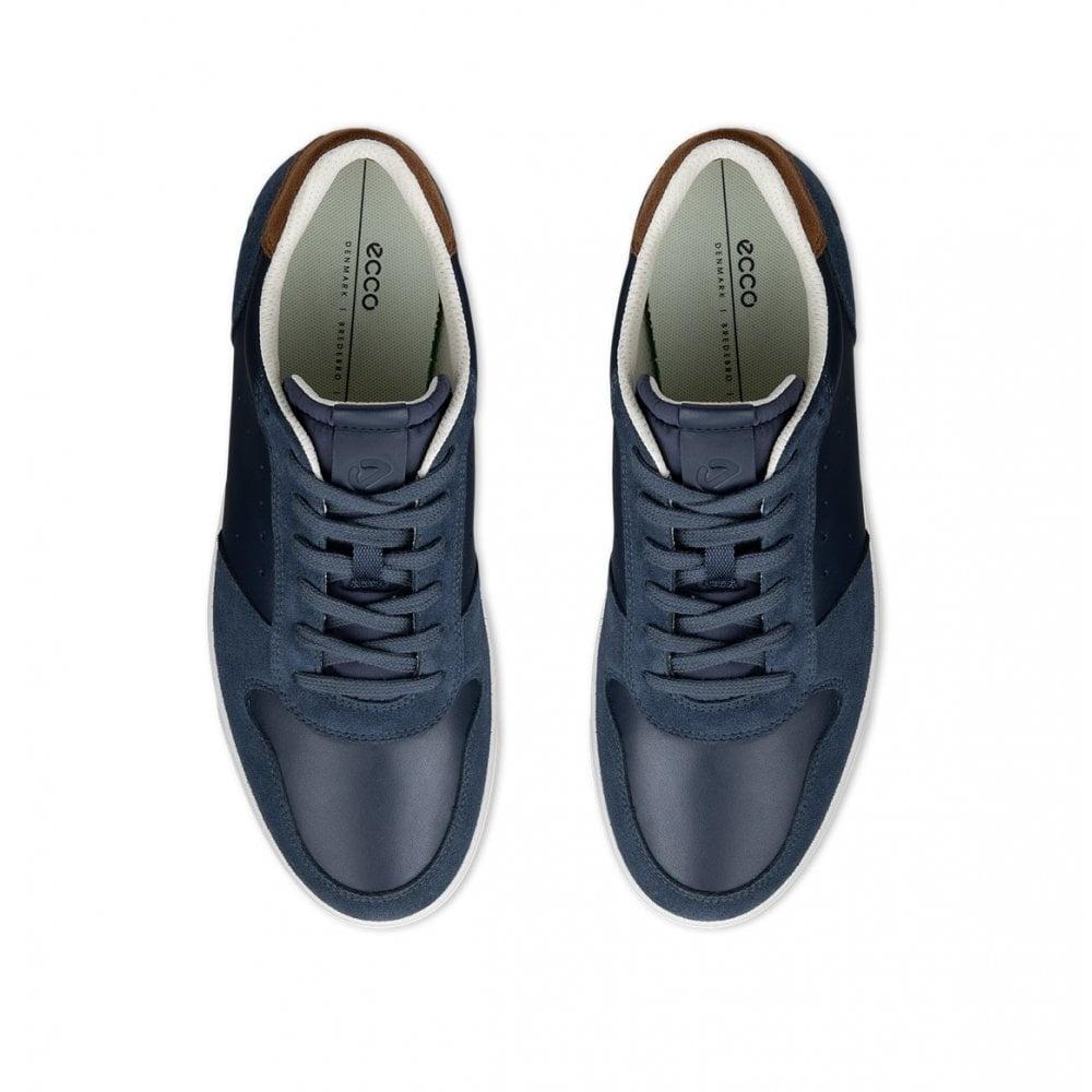 ecco Street Lite Men’s Low-Top Leather Sneakers Navy