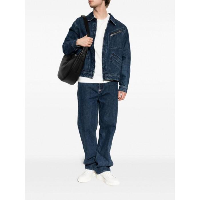 KENZO Men's Japanese Denim Signature Straight-Leg Jeans 5DP336 6U3 DS