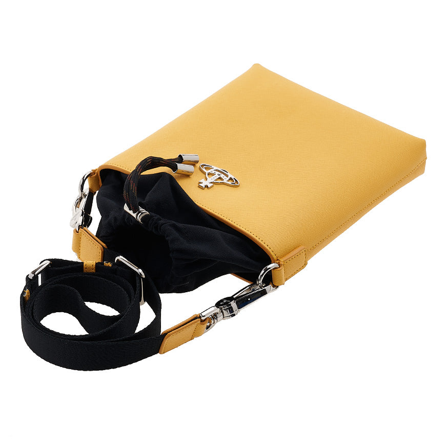 Vivienne Westwood Saffiano Drawstring Crossbody Bag for Women