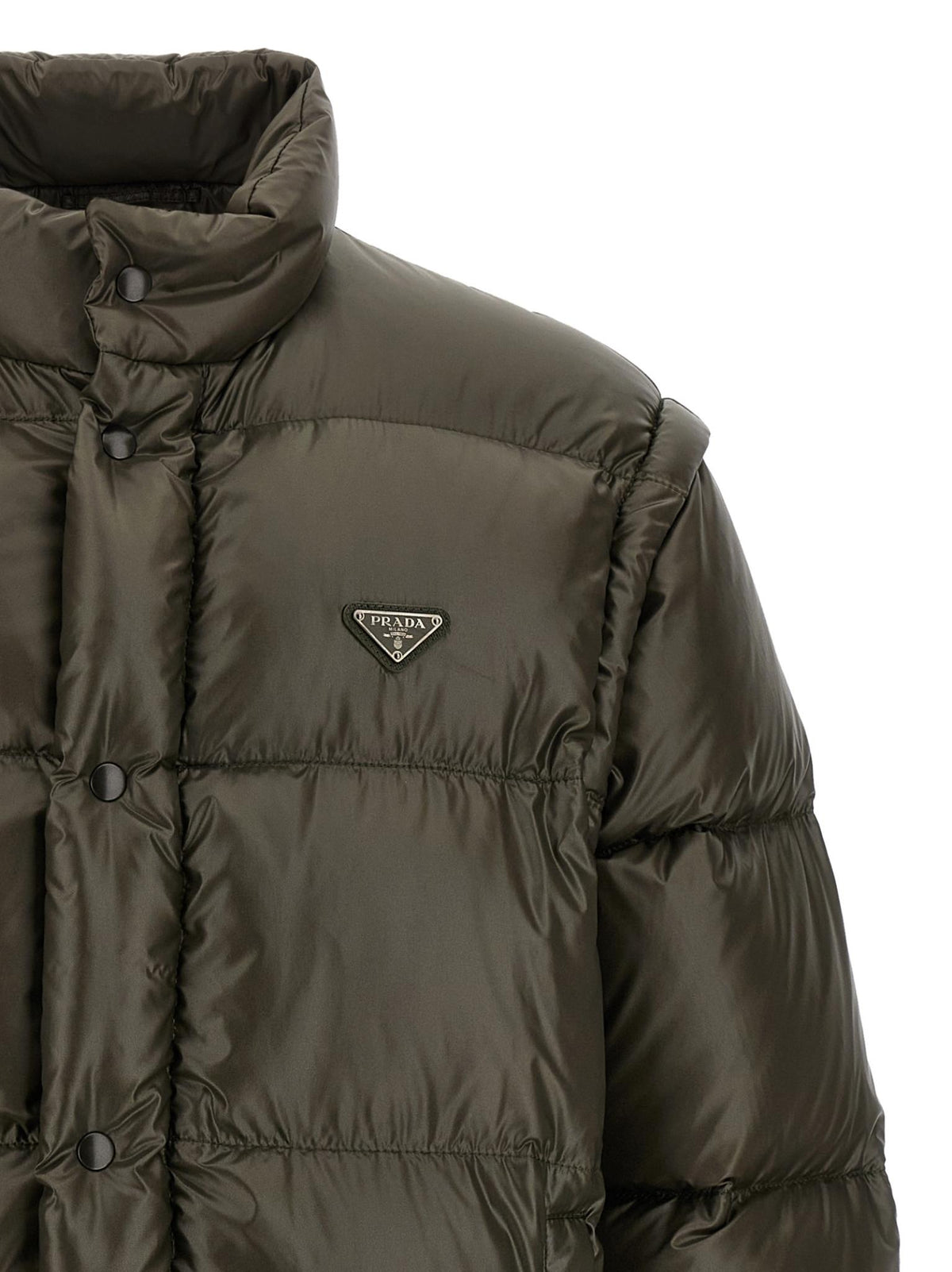 PRADA Black Nylon Down Puffer Jacket for Men
