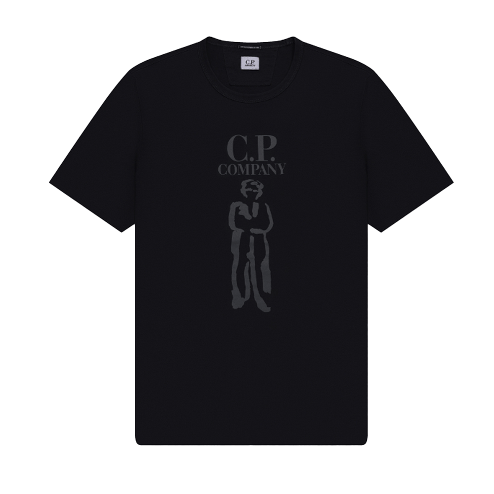 CP Company Logo Short Sleeve T-Shirt Black 16CMTS145A