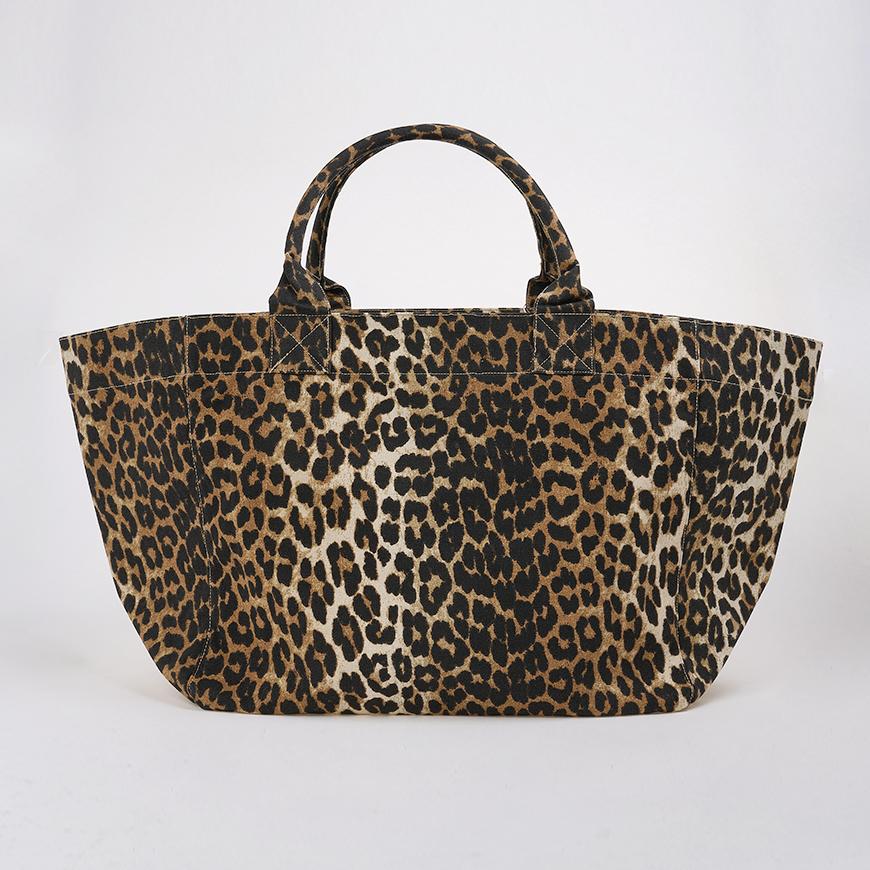 GANNI Leopard XXL Tote Bag for Women A7161 943
