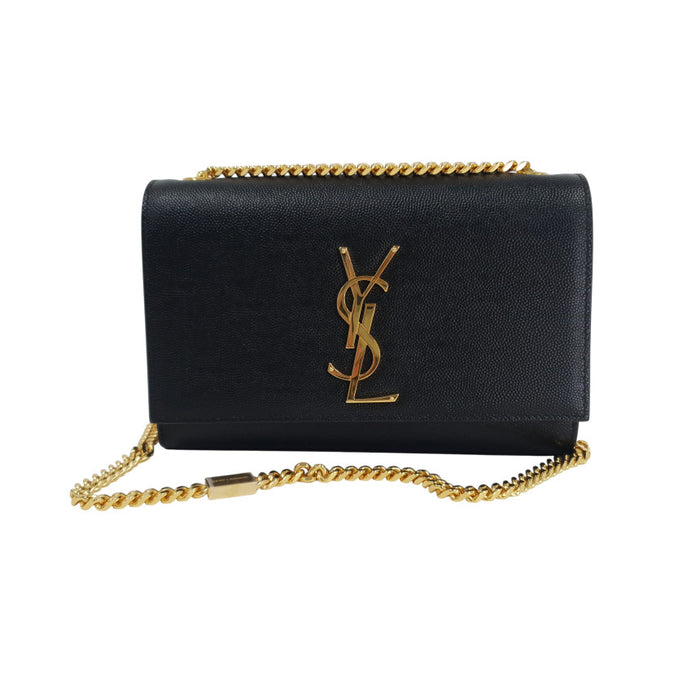 Saint Laurent Black Kate Small Chain Shoulder Bag Satchel Gold-Tone