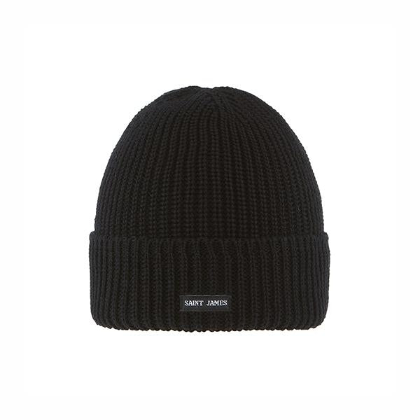 Saint James Unisex Kano Knit Beanie Hat 9466 NOIR