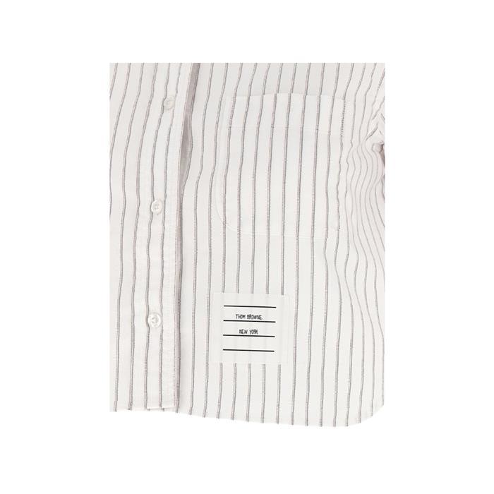 THOM BROWNE Oxford Crop Button Armband Down Long Sleeve Shirt