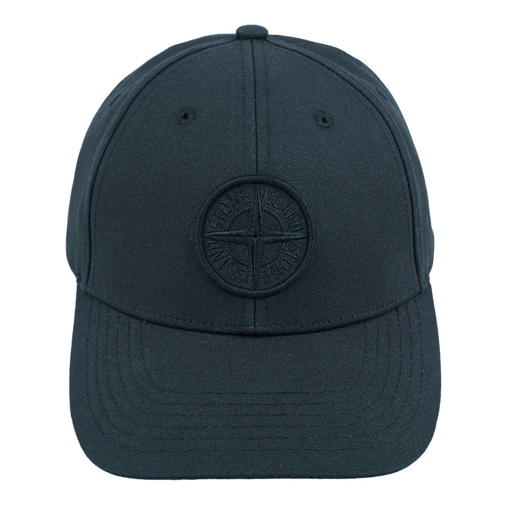STONE ISLAND Logo Cotton Baseball Cap Black
