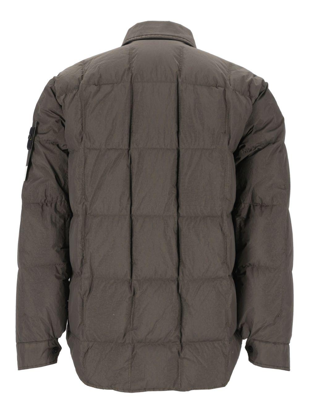 STONE ISLAND Black Down Puffer Jacket for Men