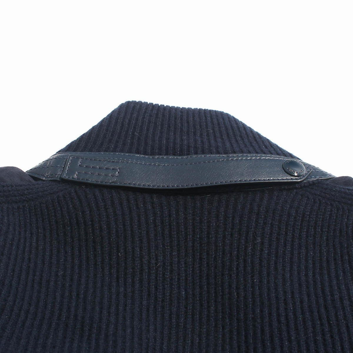 TOM FORD Navy Suede Wool Cashmere Knit Down Jacket KZF004 YMW061F24 HB800