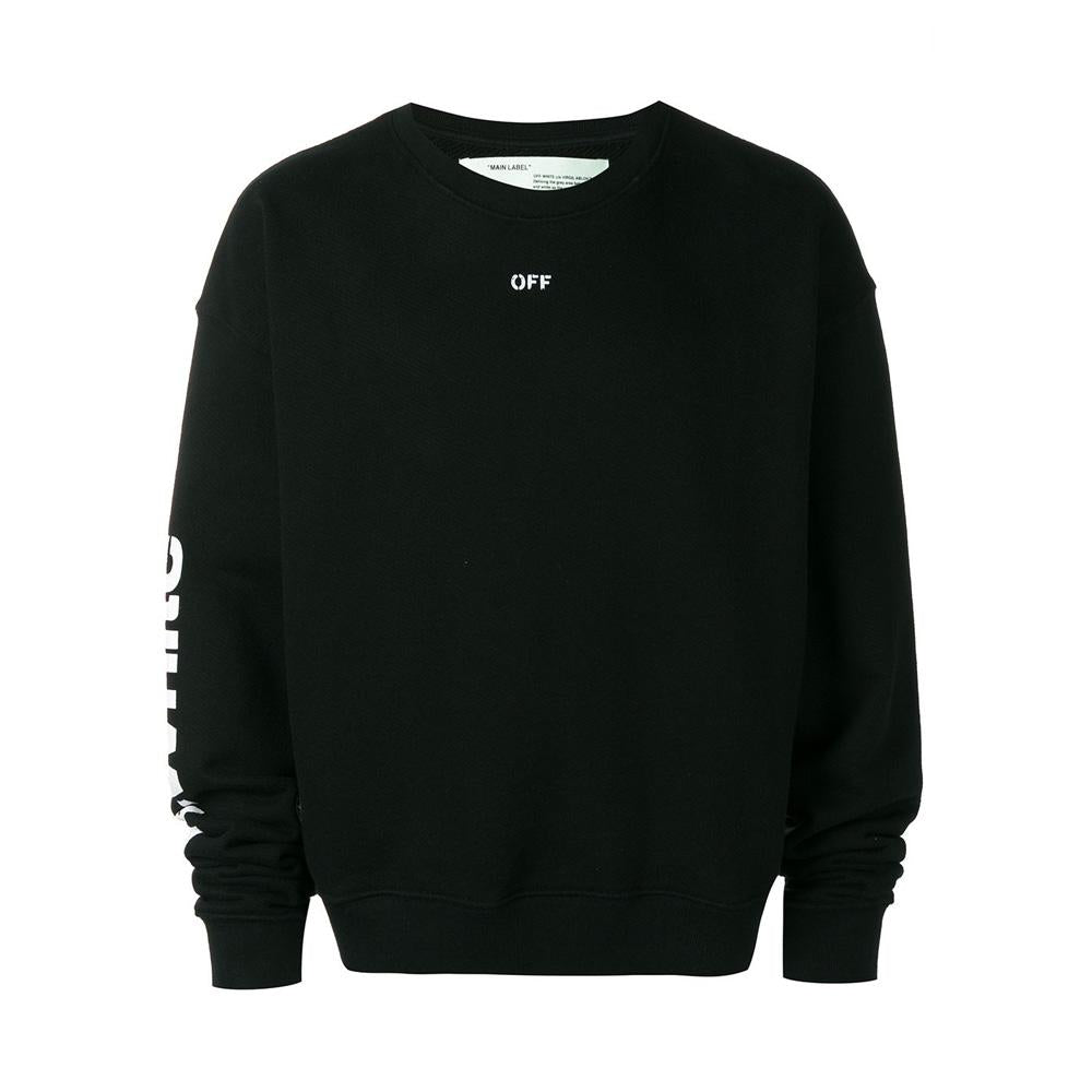 OFF WHITE Skull Graphic Sweatshirt Black Men’s Pullover Top