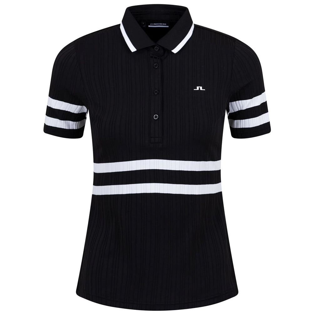 J LINDEBERG Moira Lining Collar T-Shirt Black