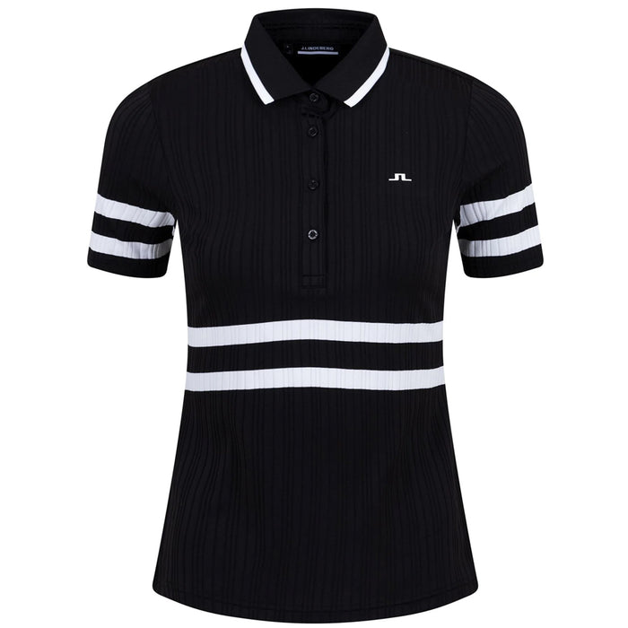J LINDEBERG Moira Lining Collar T-Shirt Black