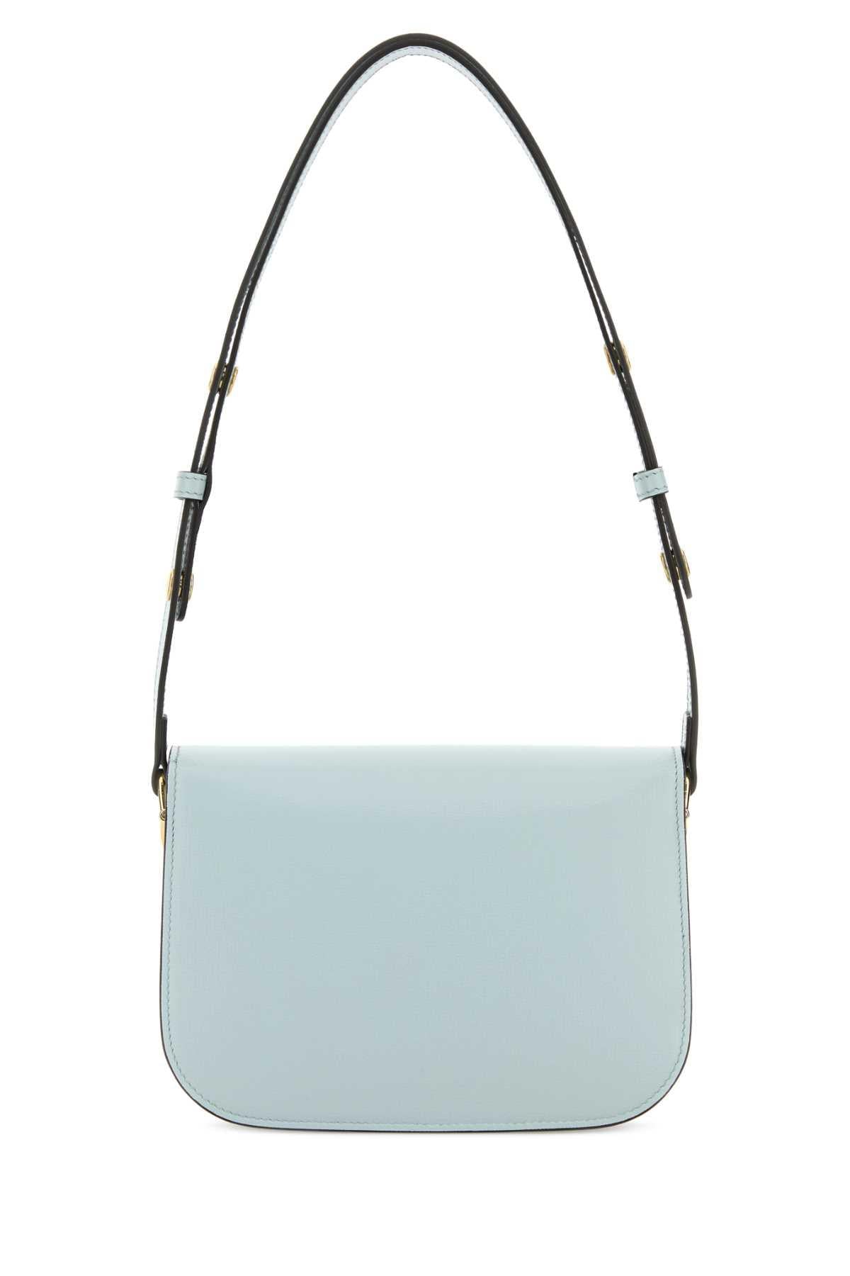GUCCI Leather Shoulder Bag Blue