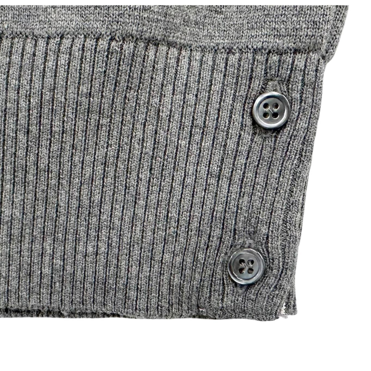 THOM BROWNE Grey Milano Stitch Armband Stripe Crewneck Knit Sweater MKA202A 035