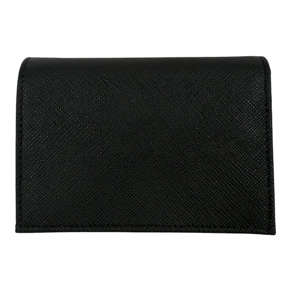 PRADA Saffiano Leather Triangle Logo Small Bifold Wallet