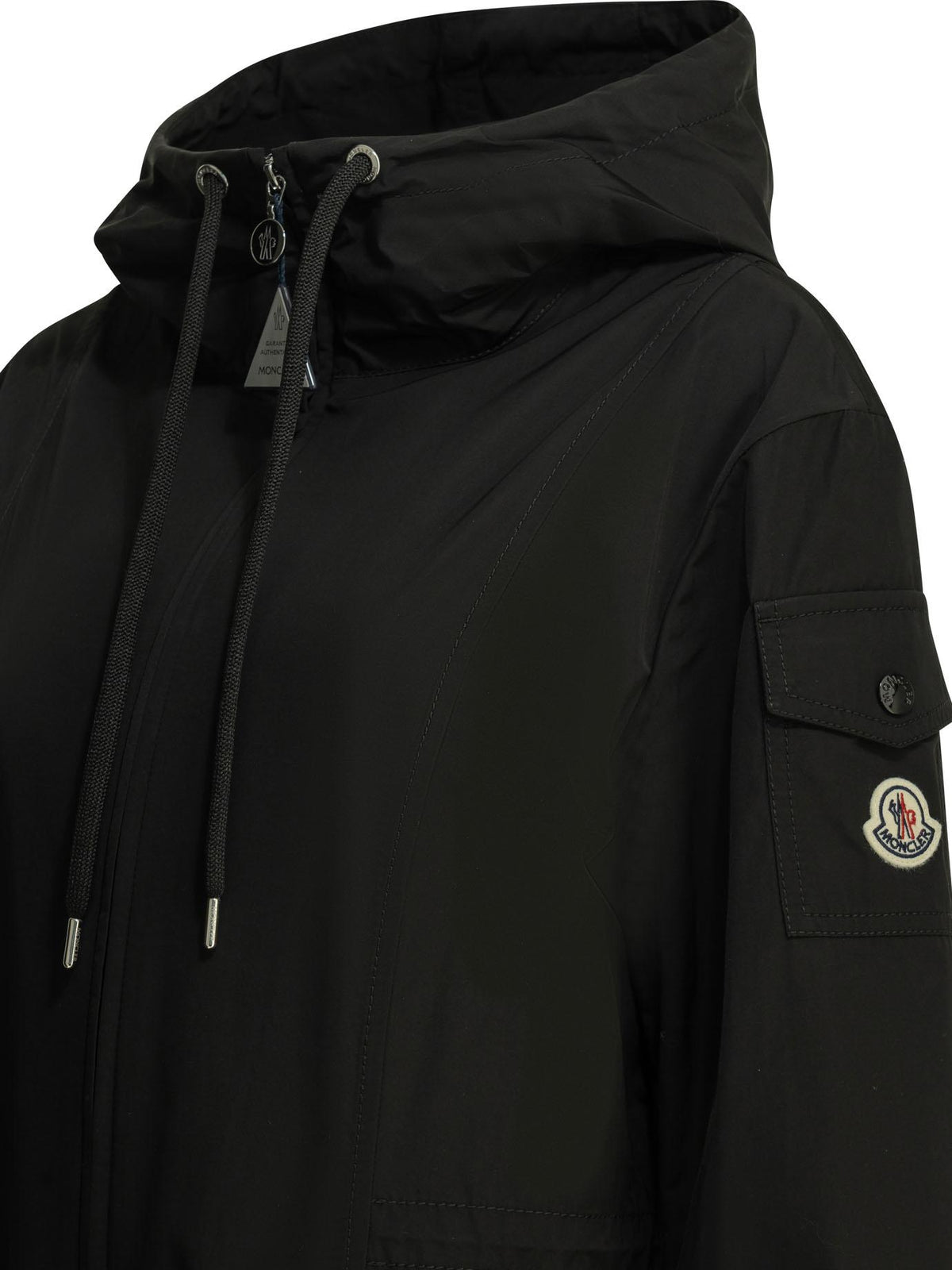 Moncler Black Down Trench Coat