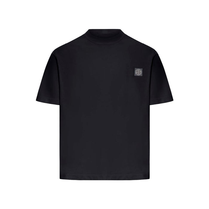 STONE ISLAND Cotton Regular Fit Short Sleeve T-Shirt Black