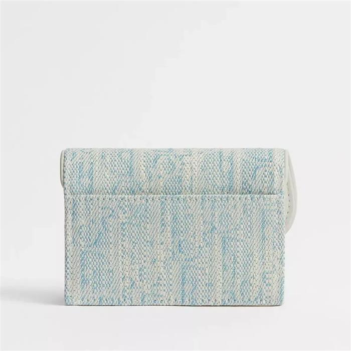 DIOR Saddle Bloom Leather Card Holder Wallet