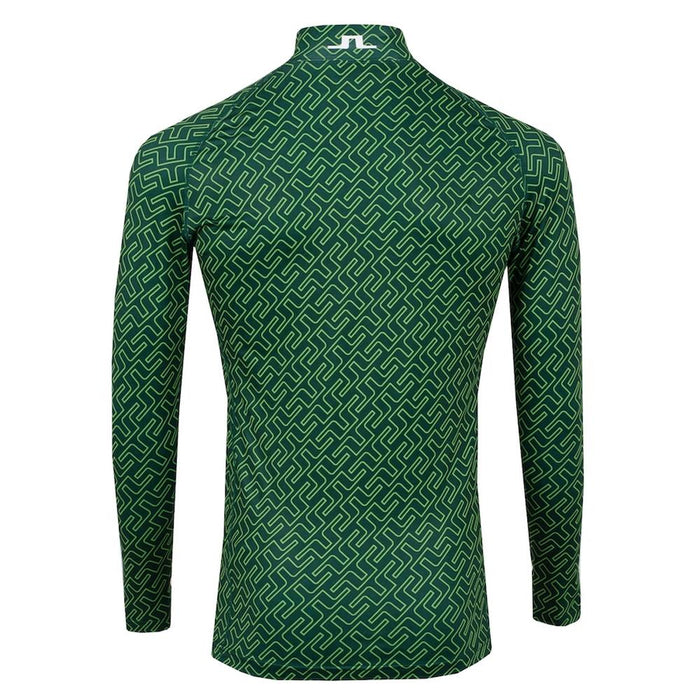 J LINDEBERG AELLO Printed High Neck T-Shirt Navy Men’s