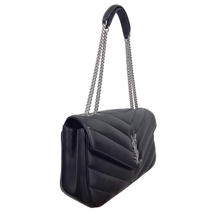 Saint Laurent Matelassé Lambskin Loulou Chain Shoulder Bag Medium