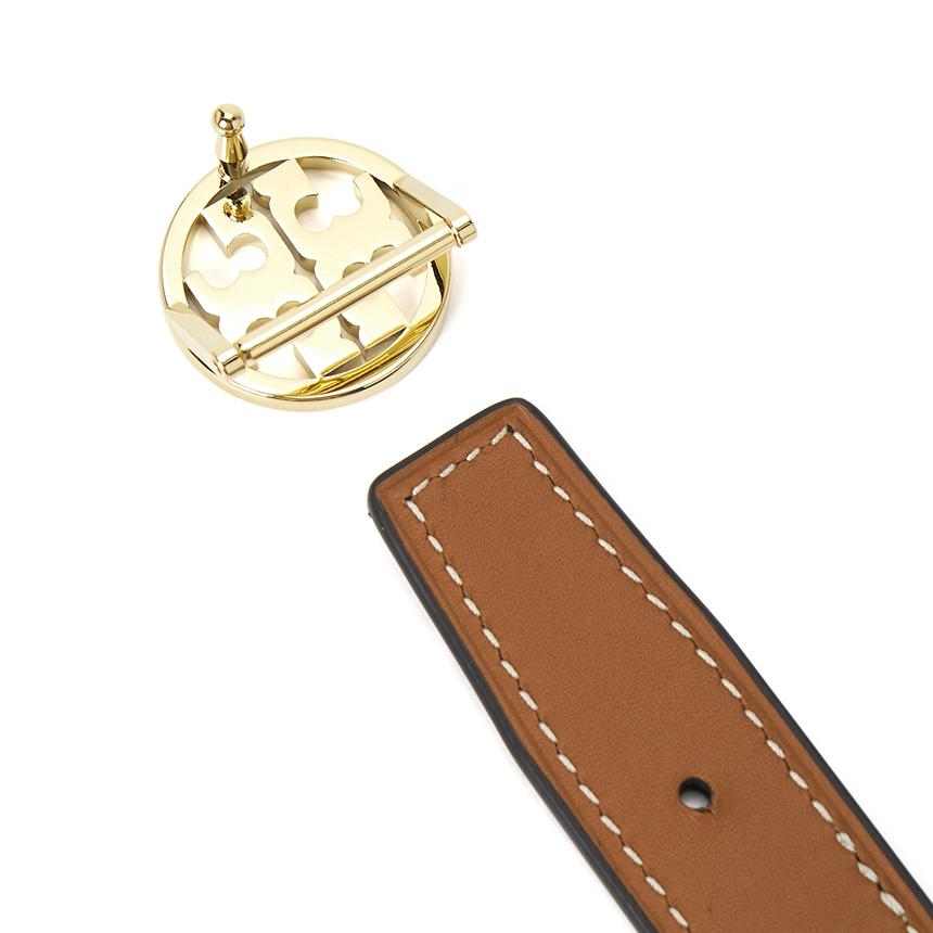 Tory Burch Miller Reversible Leather Belt Black