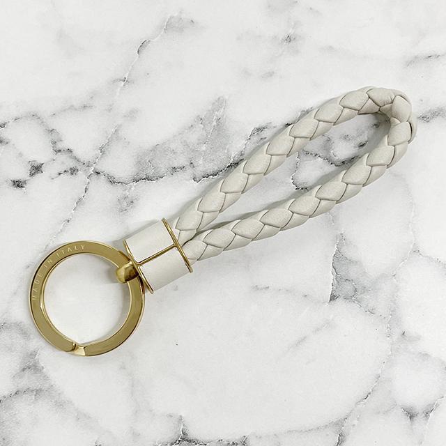 Bottega Veneta Intreccio Woven Leather Keyring 651820 V48E1 9644