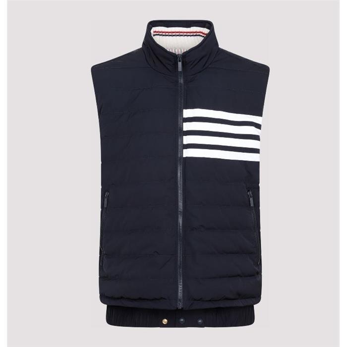 THOM BROWNE Padded Vest Gilet Men's Black Down Quilted Outerwear