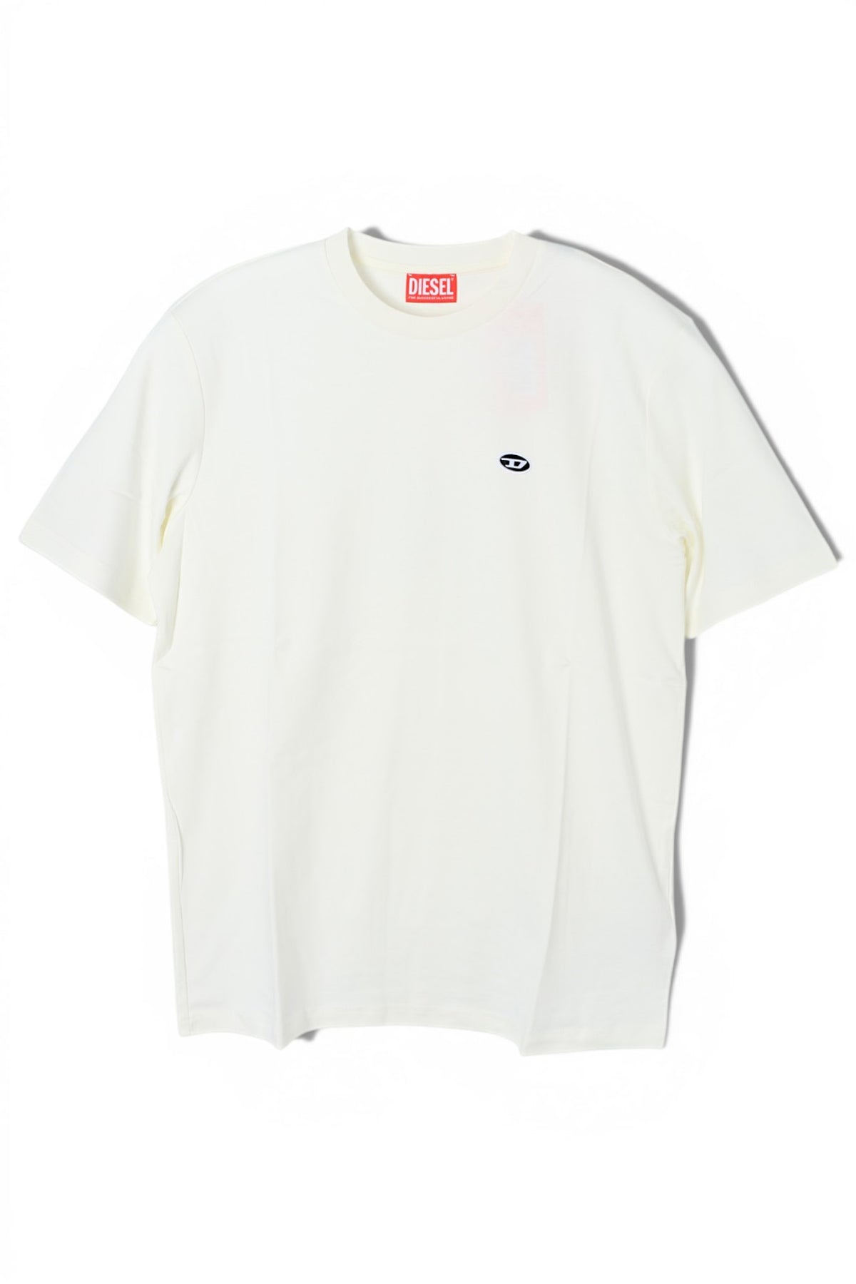 DIESEL White Short Sleeve Cotton T-Shirt Unisex