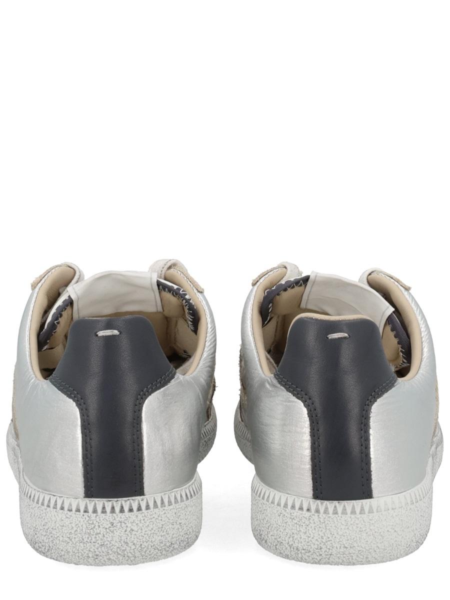 Maison Margiela White Leather Low-Top Sneakers
