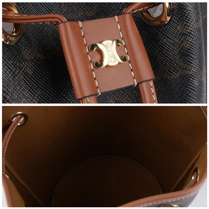 CELINE Triomphe Canvas Calfskin Clara Tote Bag