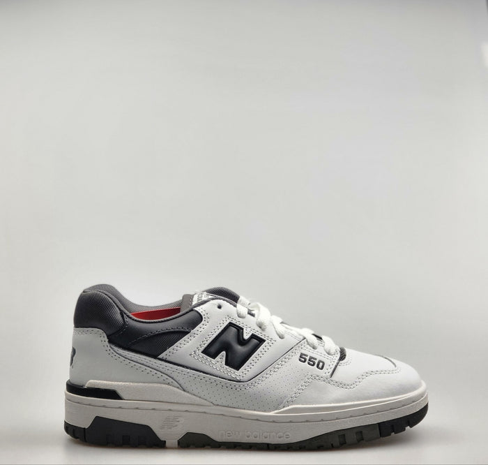 New Balance 550 White Grey Dark Grey Low Top Sneakers