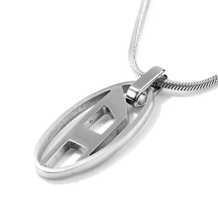 DIESEL Stainless Steel Logo Pendant Necklace Unisex DX1342040