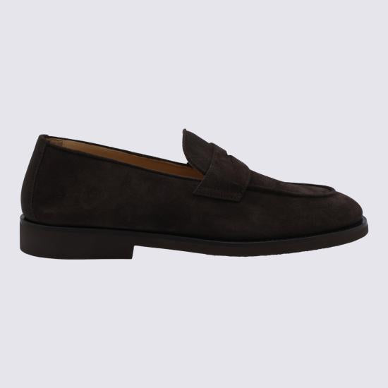 Brunello Cucinelli Mocha Suede Low-Top Sneakers for Men